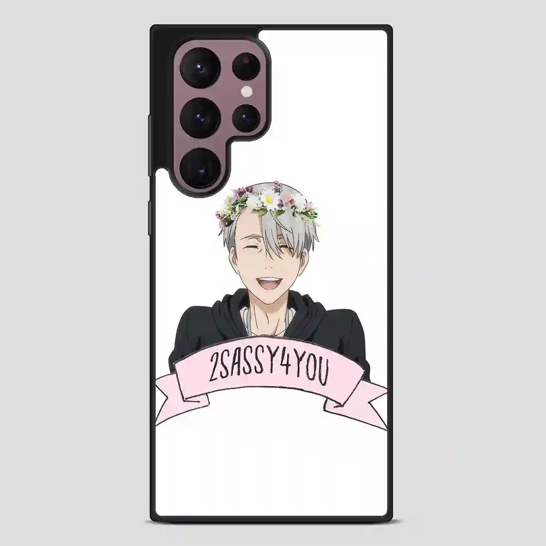 Yuri On Ice Viktor Nikiforov Flower Crown Samsung Galaxy S22 Ultra Case