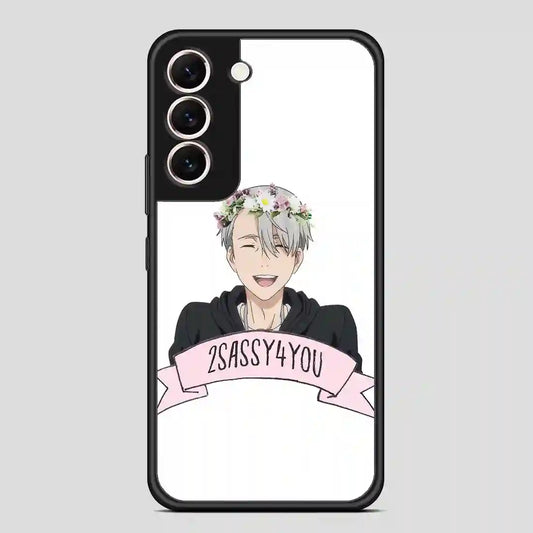 Yuri On Ice Viktor Nikiforov Flower Crown Samsung Galaxy S22 Case