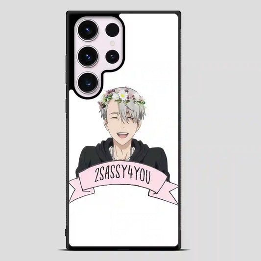 Yuri On Ice Viktor Nikiforov Flower Crown Samsung Galaxy S23 Ultra Case