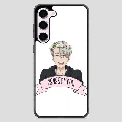 Yuri On Ice Viktor Nikiforov Flower Crown Samsung Galaxy S23 Case