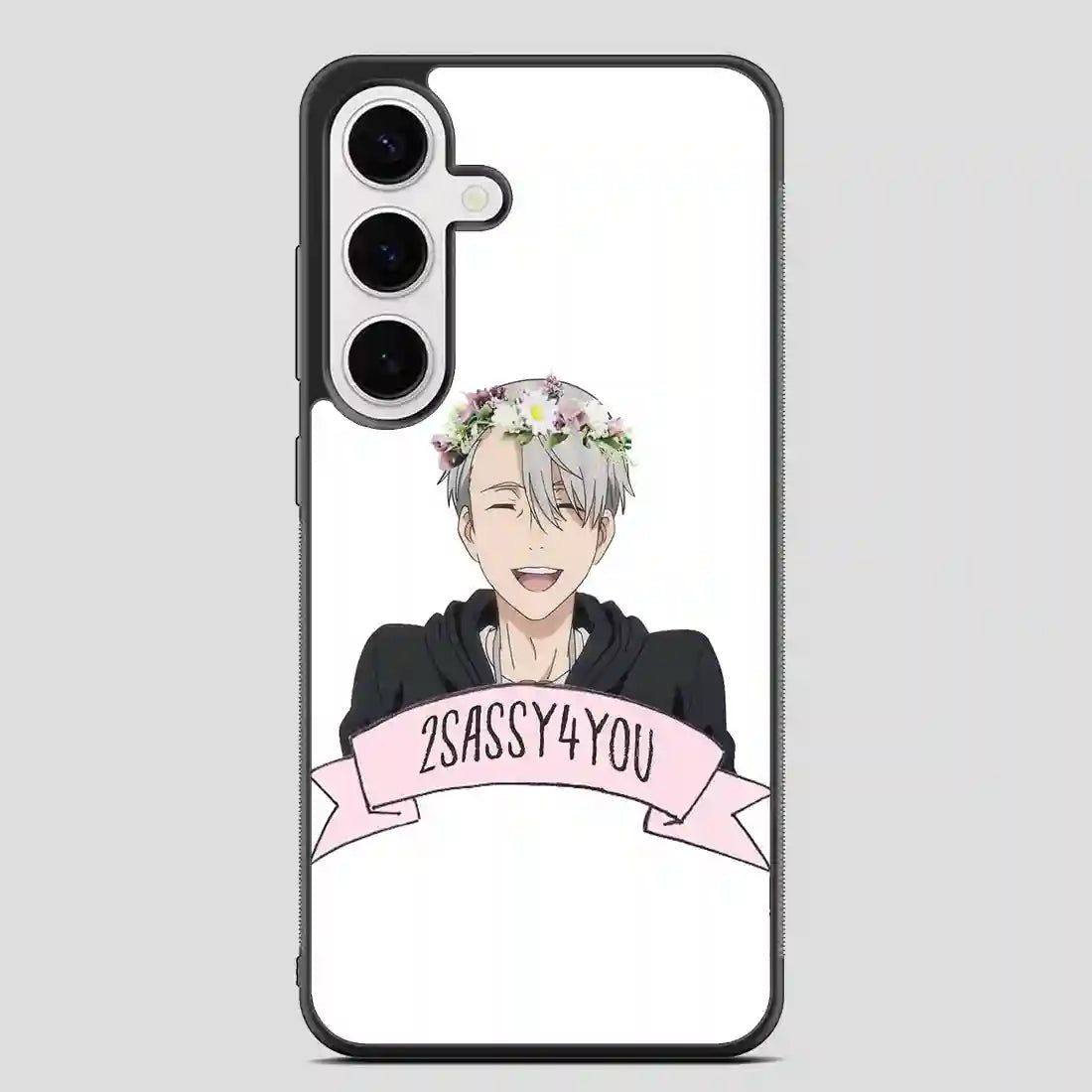 Yuri On Ice Viktor Nikiforov Flower Crown Samsung Galaxy S24 Plus Case