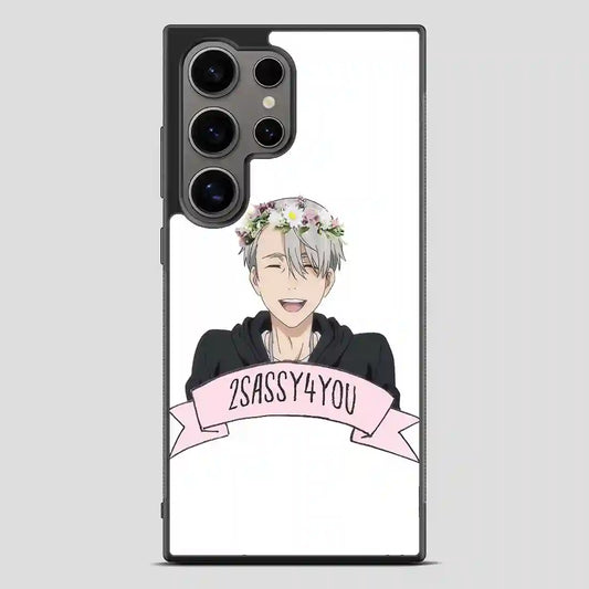 Yuri On Ice Viktor Nikiforov Flower Crown Samsung Galaxy S24 Ultra Case