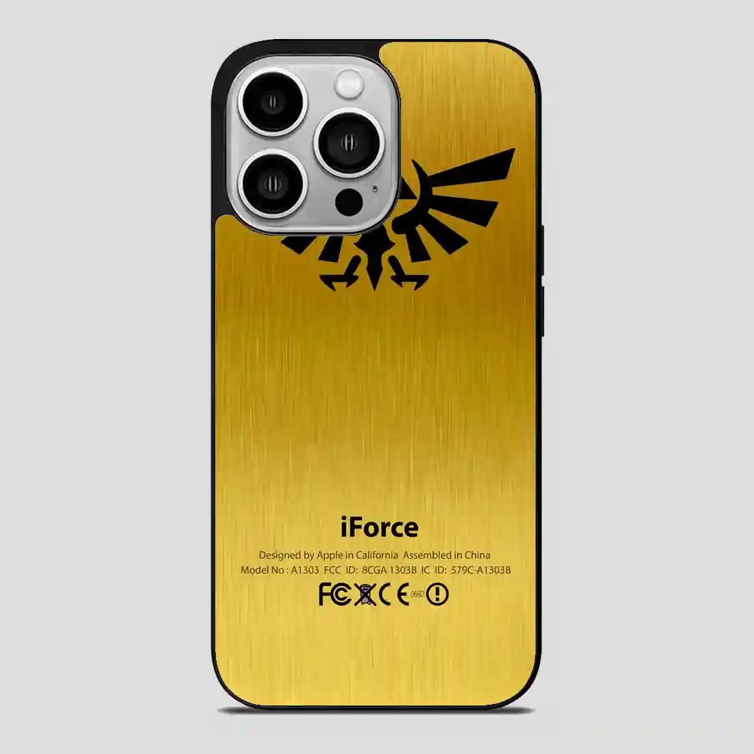 Zelda Force Logo On Gold Iforce iPhone 14 Pro Case