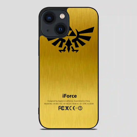 Zelda Force Logo On Gold Iforce iPhone 14 Case