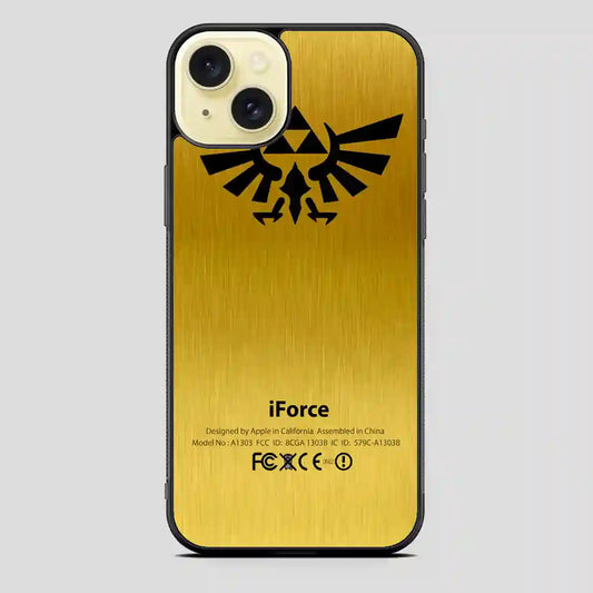 Zelda Force Logo On Gold Iforce iPhone 15 Plus Case