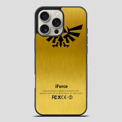 Zelda Force Logo On Gold Iforce iPhone 16 Pro Max Case