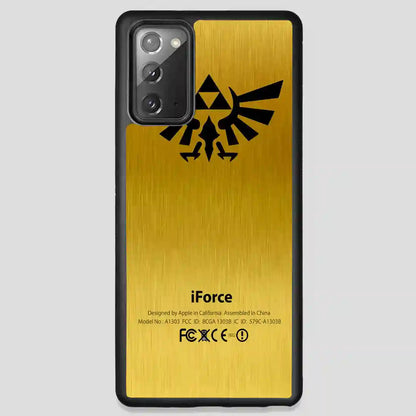 Zelda Force Logo On Gold Iforce Samsung Galaxy Note 20 Case