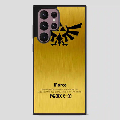 Zelda Force Logo On Gold Iforce Samsung Galaxy S22 Ultra Case