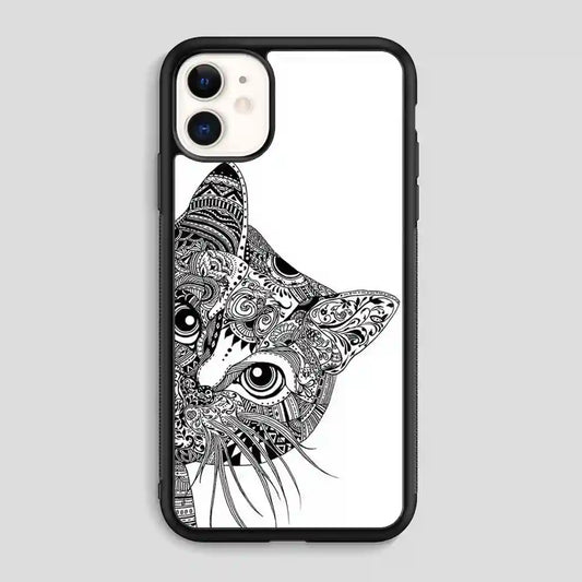 Zentangle Cat iPhone 11 Case