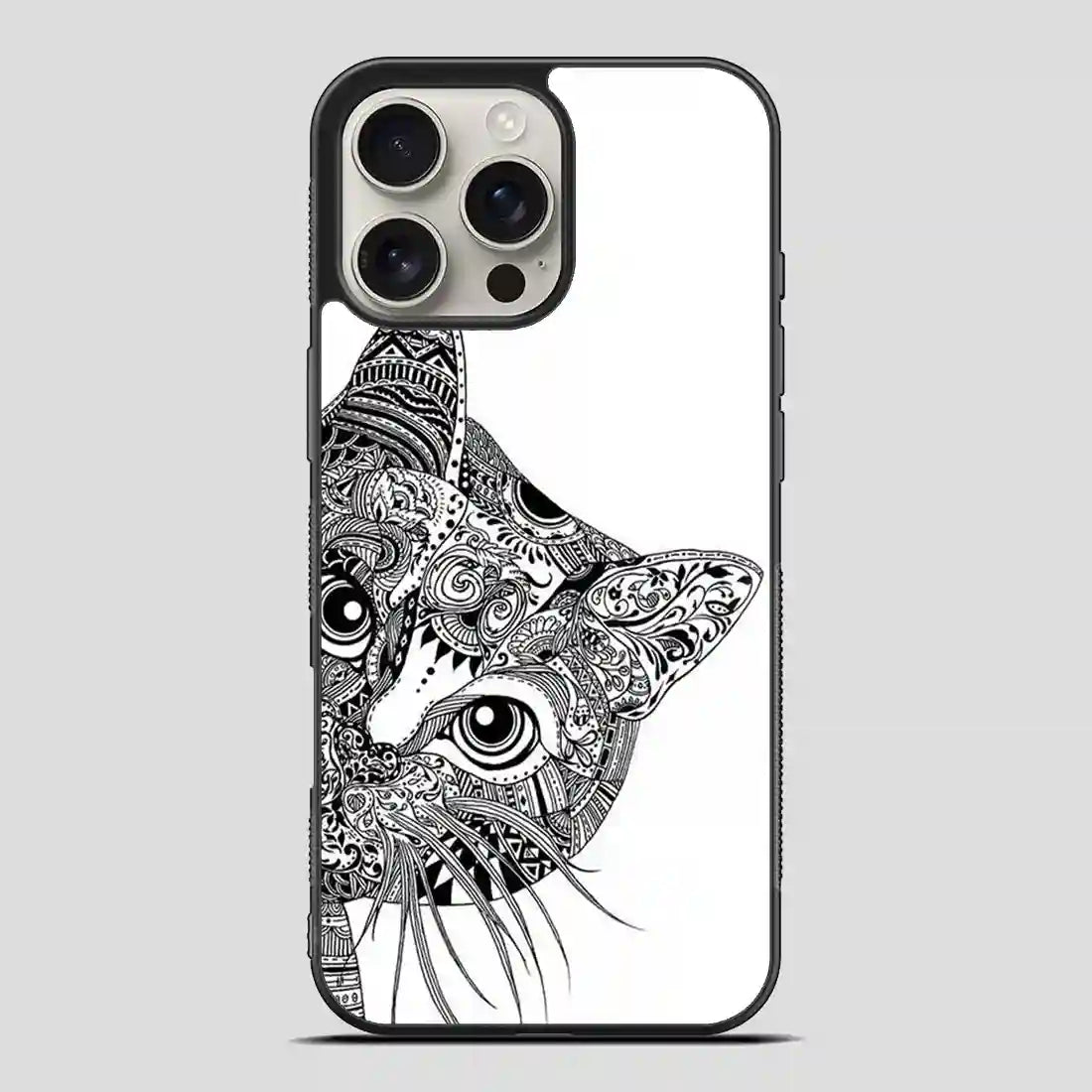 Zentangle Cat iPhone 16 Pro Max Case