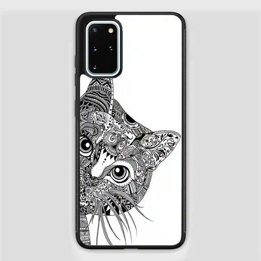 Zentangle Cat Samsung Galaxy S20 Plus Case