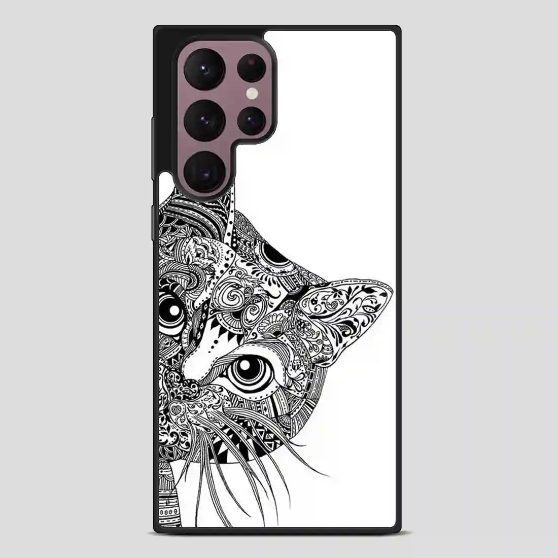 Zentangle Cat Samsung Galaxy S22 Ultra Case