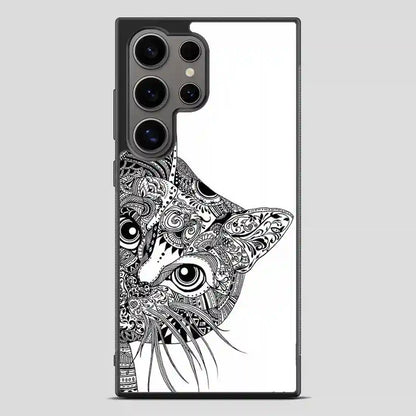 Zentangle Cat Samsung Galaxy S24 Ultra Case